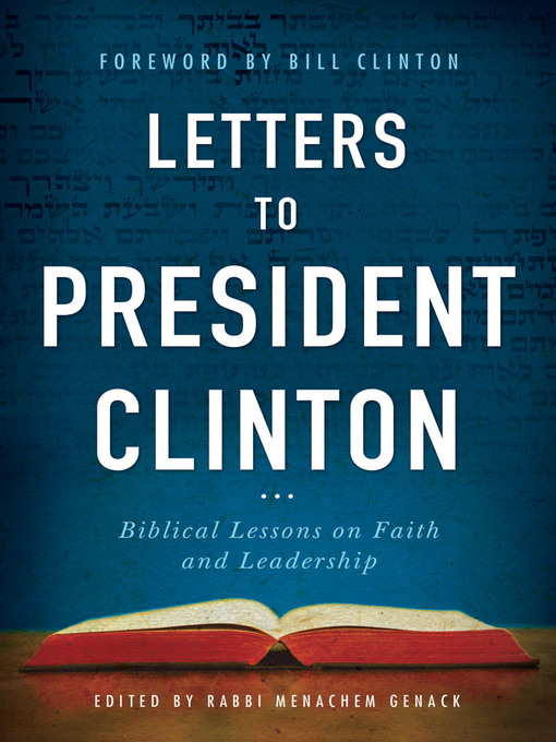 Title details for Letters to President Clinton by Menachem Genack - Available